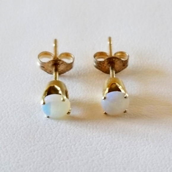Stampd Jewelry - 10K Gold Opal Stud Earrings